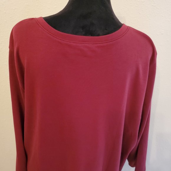 Karen Scott solid color long sleeve T-shirt women tops winter Size 3X . - Picture 6 of 9